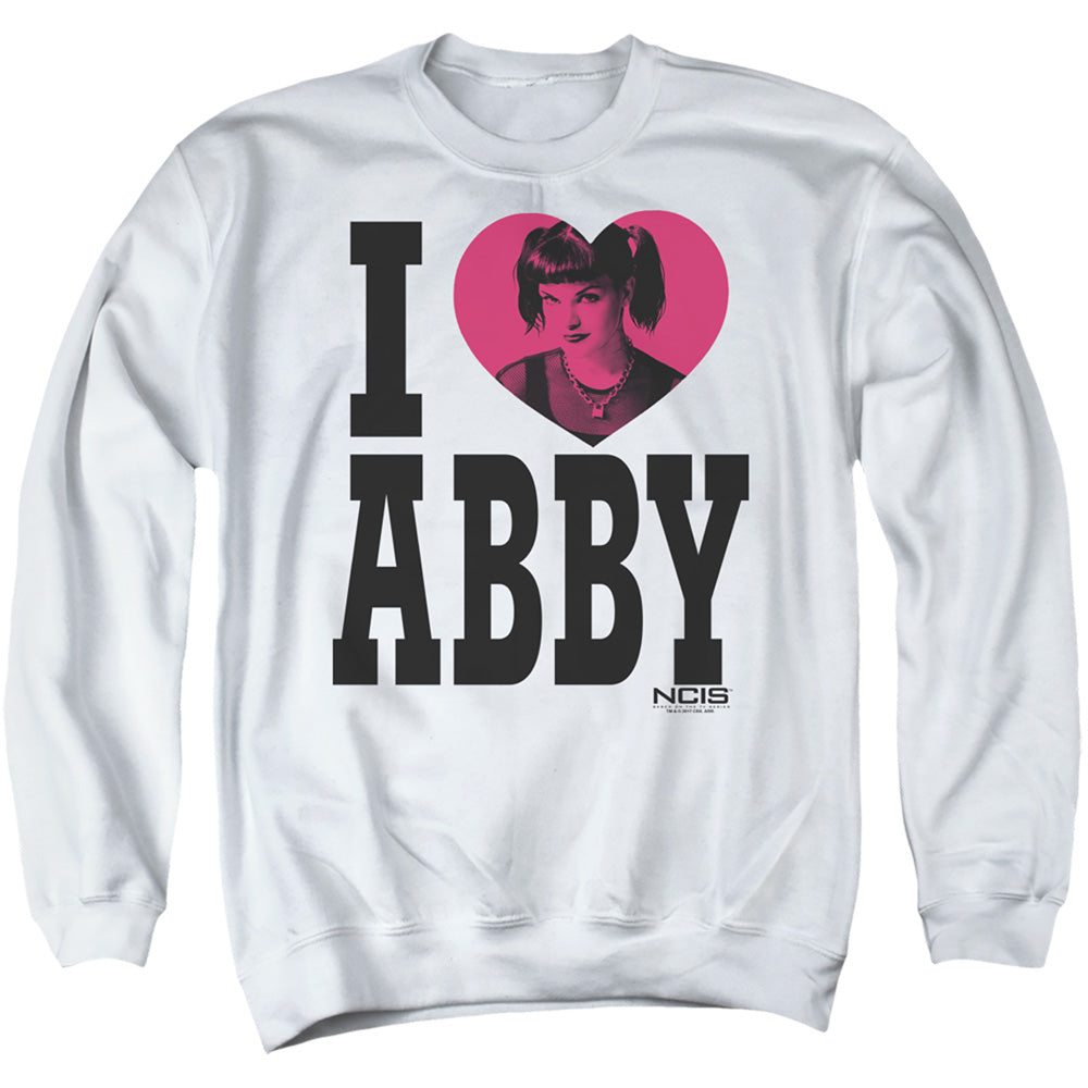 Ncis - I Heart Abby - Adult Crewneck Sweatshirt - White