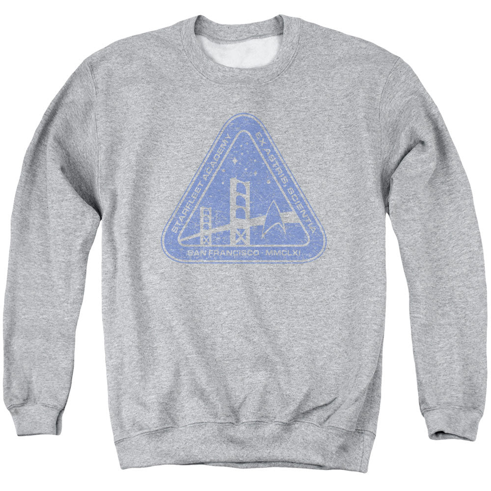 Star Trek - Distressed Logo - Adult Crewneck Sweatshirt - Athletic Heather