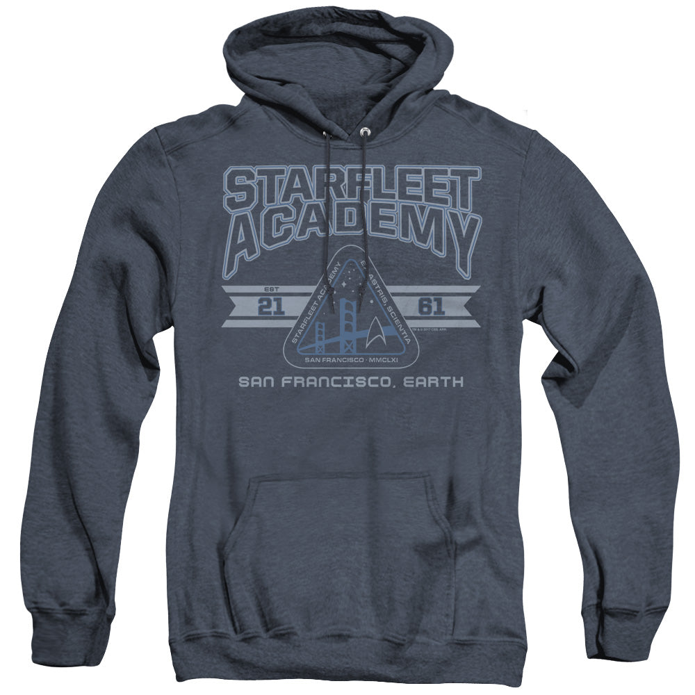 Star Trek Starfleet Academy Earth - Adult Heather Hoodie - Navy