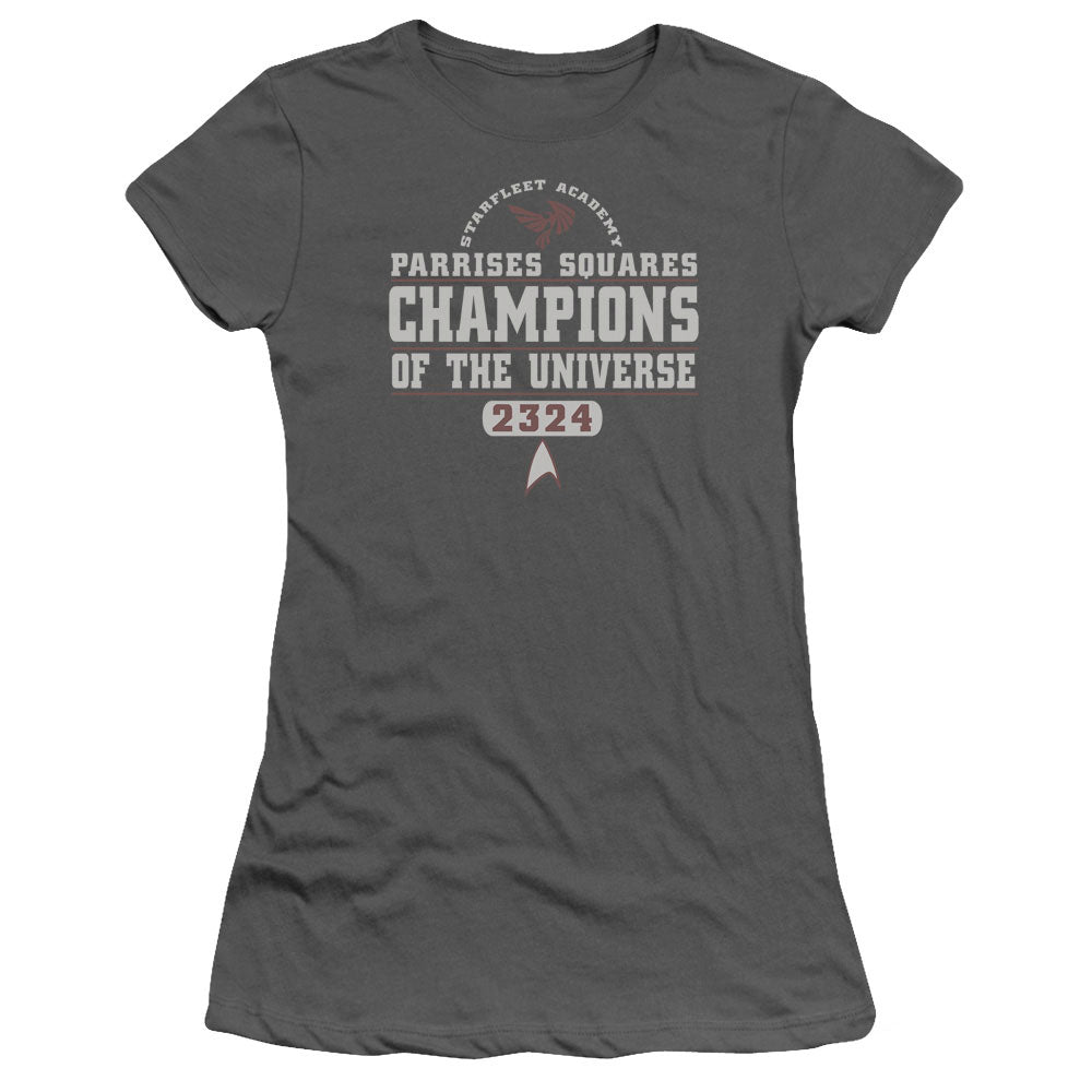 Star Trek - Champions - Short Sleeve Junior Sheer - Charcoal T-shirt