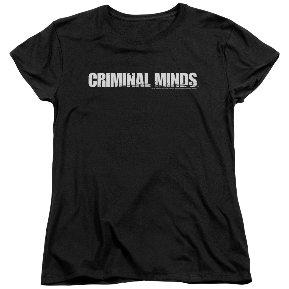 Criminal Minds - Logo - Short Sleeve Womens Tee - Black T-shirt