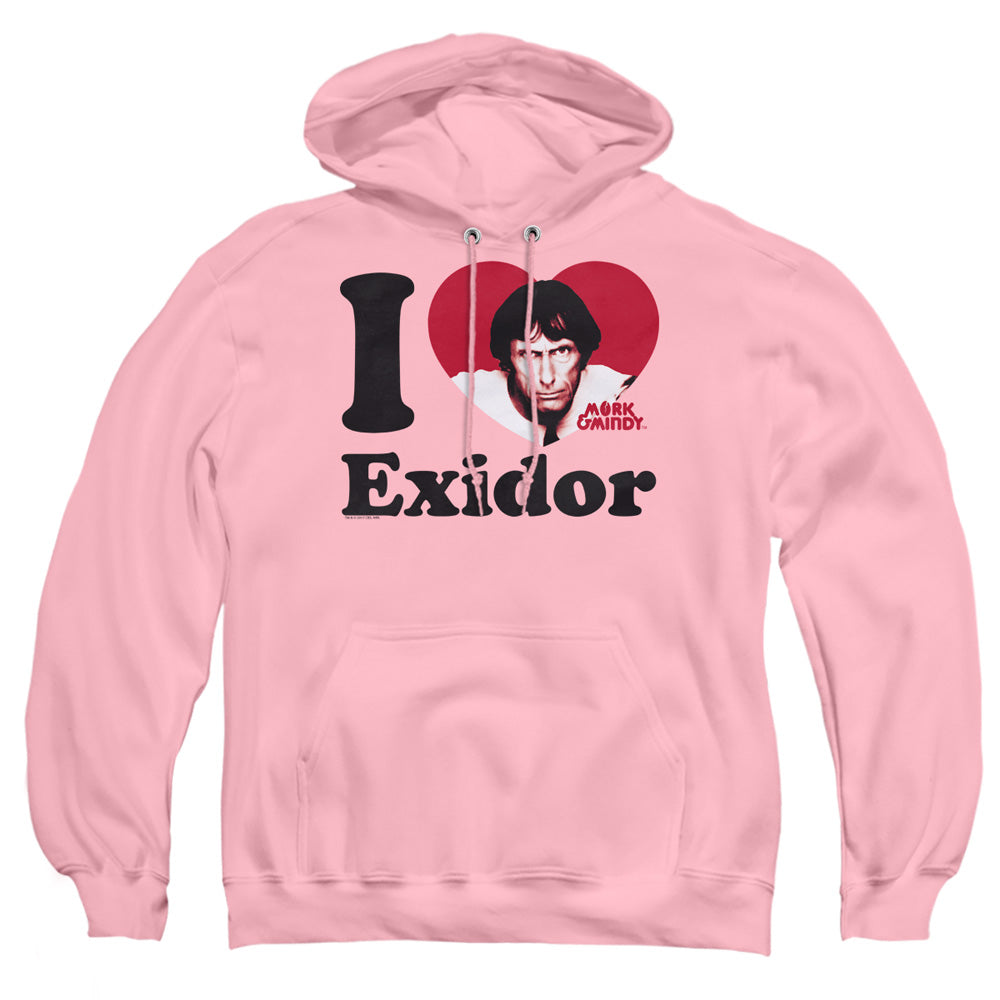 Mork & Mindy - I Heart Exidor - Adult Pull-over Hoodie - Pink