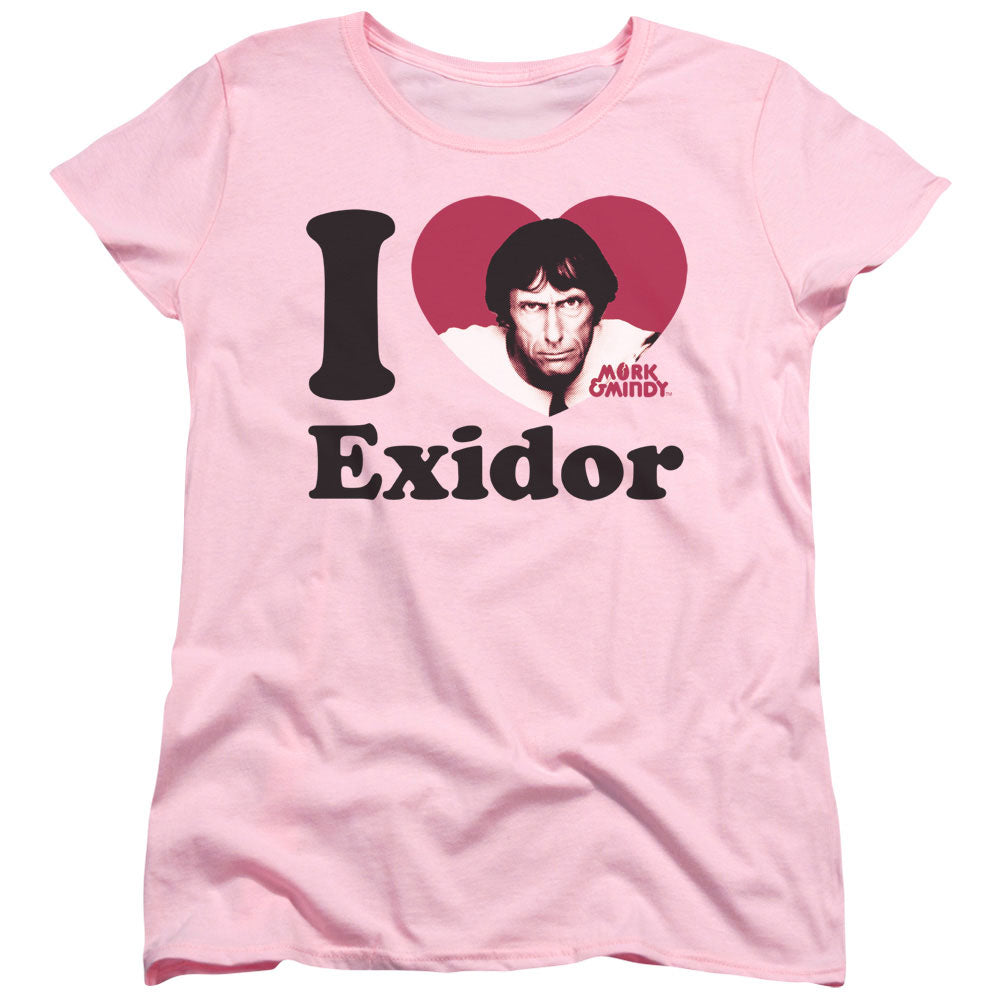 Mork & Mindy - I Heart Exidor - Short Sleeve Women"s Tee - Pink T-shirt