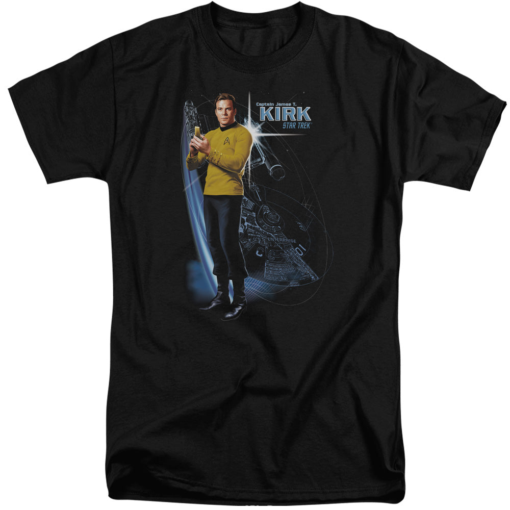 Star Trek - Galactic Kirk - Short Sleeve Adult Tall - Black T-shirt