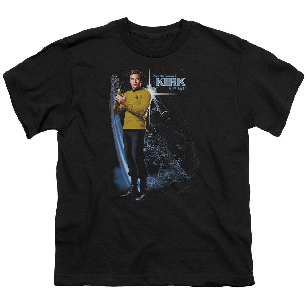 Star Trek - Galactic Kirk - Short Sleeve Youth 18/1 - Black T-shirt