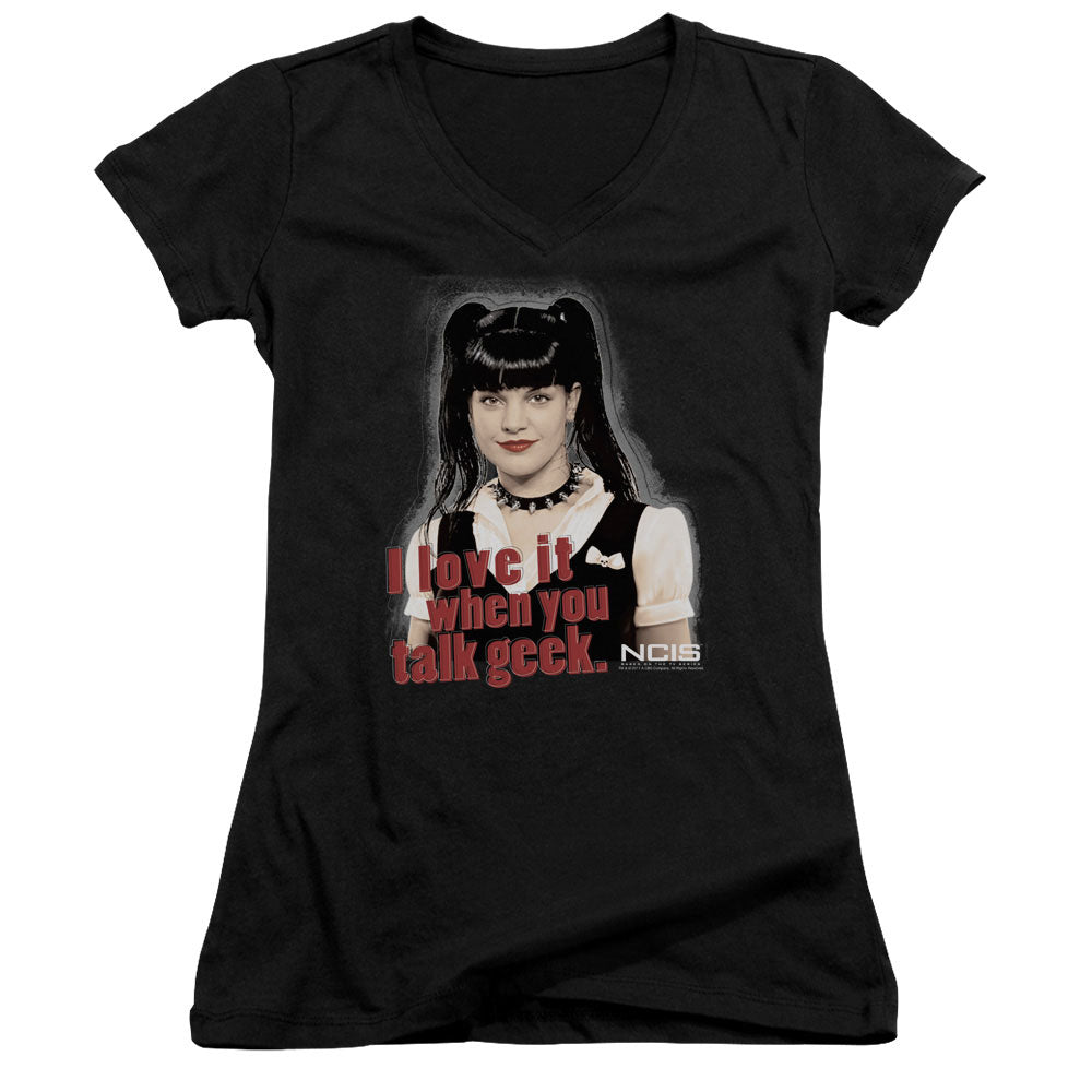 Ncis - Geek Talk - Junior V-neck - Black