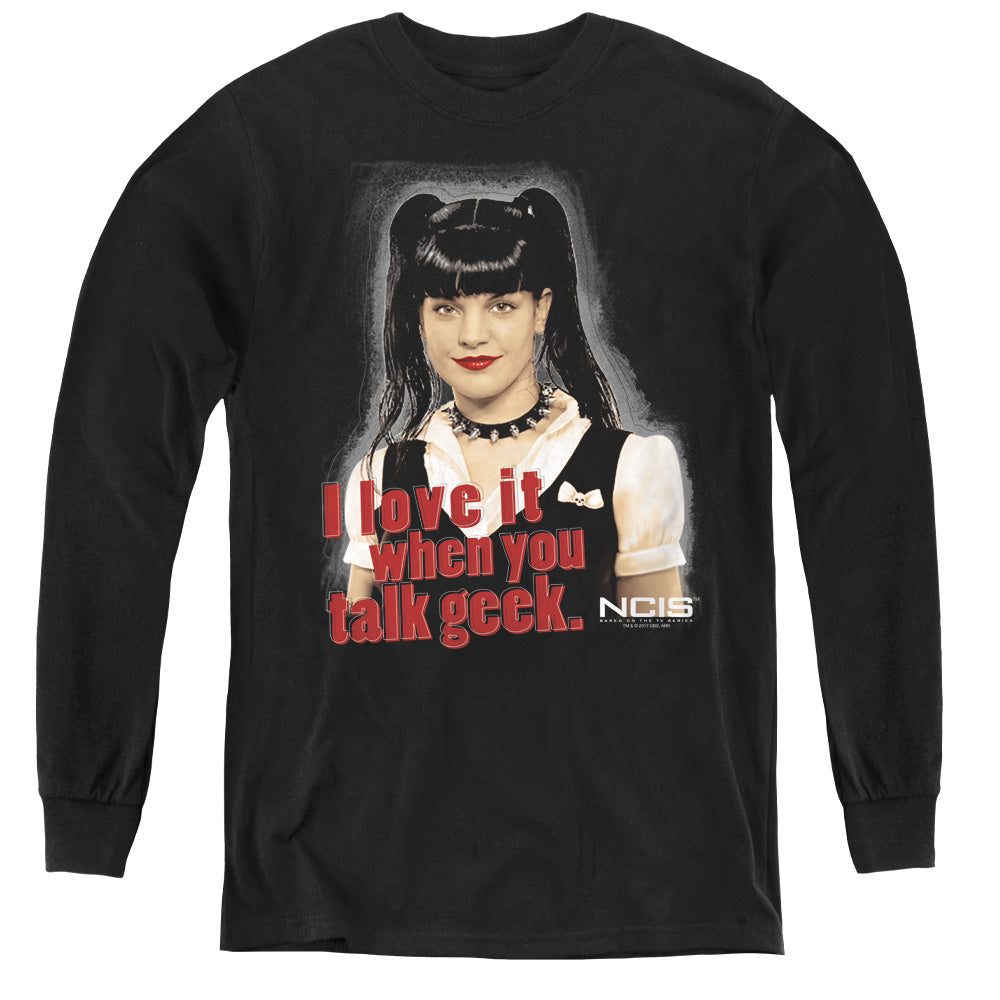 Ncis - Geek Talk - Youth Long Sleeve Tee - Black