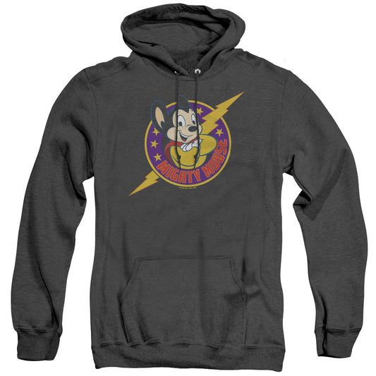 Mighty Mouse - Mighty Hero - Adult Heather Hoodie - Black