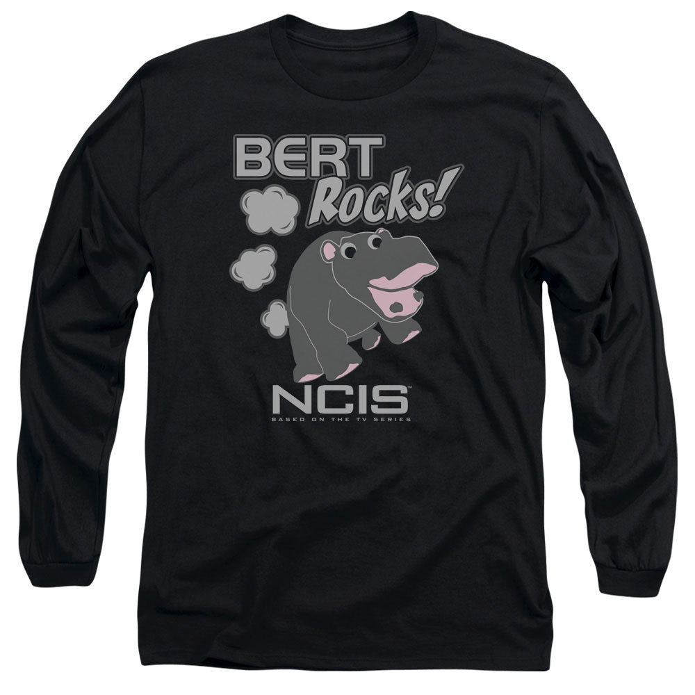 Ncis - Bert Rocks - Long Sleeve Adult 18/1 - Black T-shirt