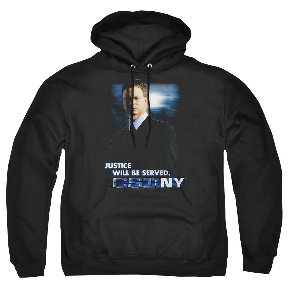 Csi:ny - Justice Served - Adult Pull-over Hoodie - Black