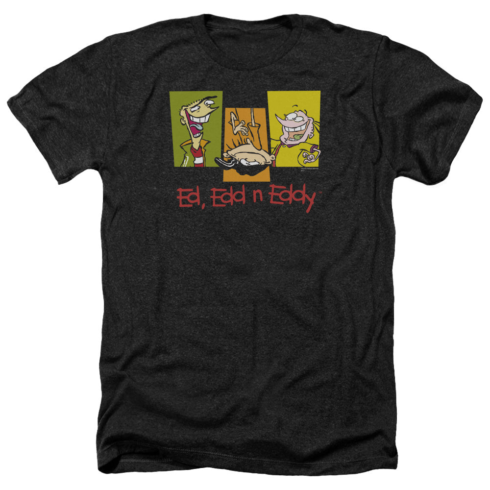 Ed Edd Eddy - 3 Eds - Adult Heather-black