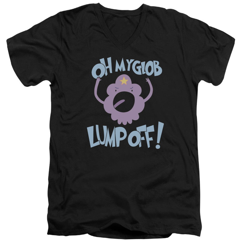 Adventure Time - Lump Off - Short Sleeve Adult V-neck 30/1 - Black T-shirt