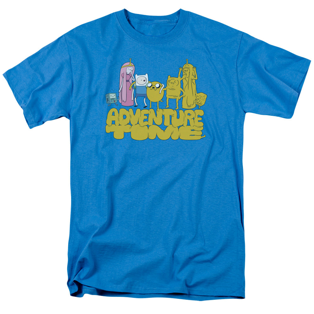 Adventure Time - Jakes Friends - Short Sleeve Adult 18/1 - Turquoise T-shirt