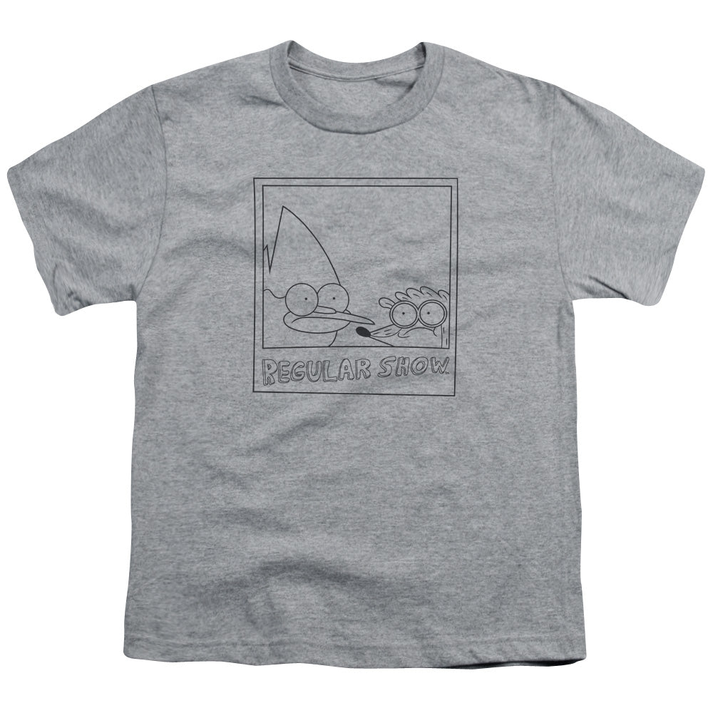 Regular Show - Poloroid - Short Sleeve Youth 18/1 - Athletic Heather T-shirt