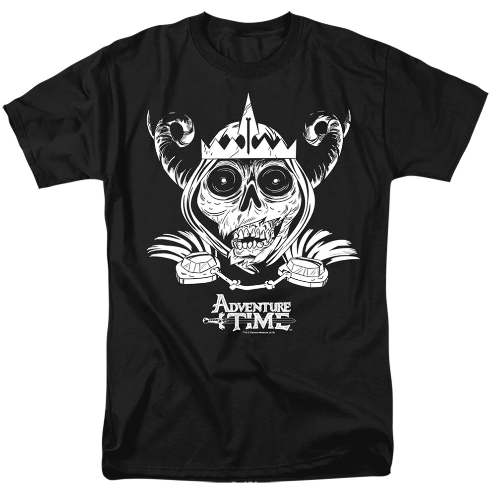 Adventure Time - Skull Face - Short Sleeve Adult 18/1 - Black T-shirt