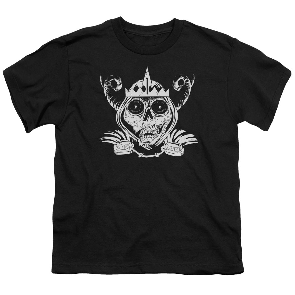 Adventure Time - Skull Face - Short Sleeve Youth 18/1 - Black T-shirt