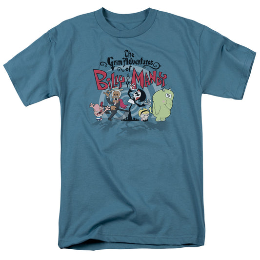 Billy & Mandy - Group Shot - Short Sleeve Adult 18/1 - Slate T-shirt