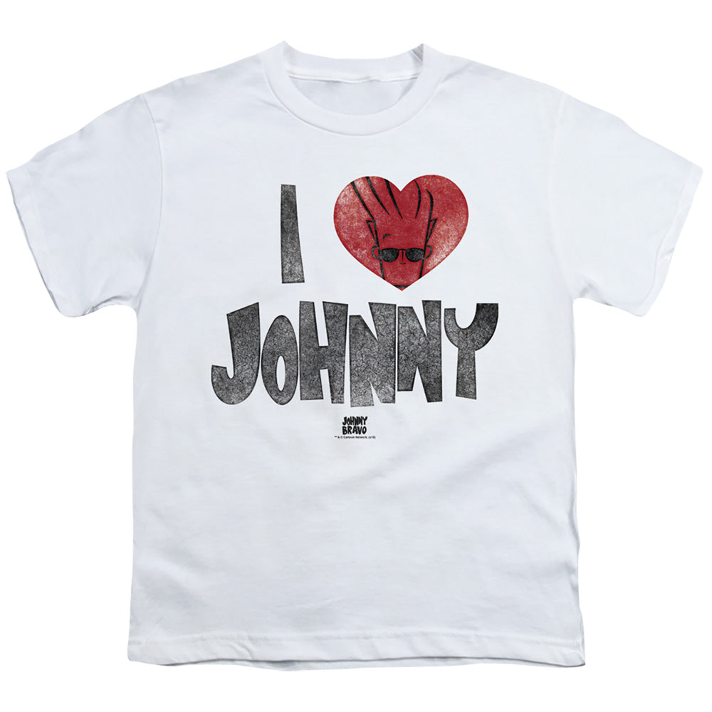 Johnny Bravo - I Heart Johnny - Short Sleeve Youth 18/1 - White T-shirt