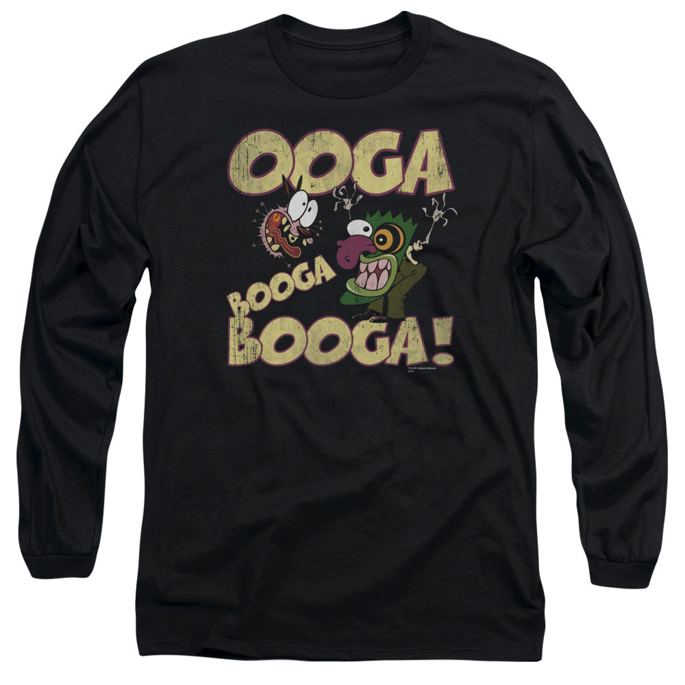 Courage - Ooga Booga Booga - Long Sleeve Adult 18/1 - Black T-shirt