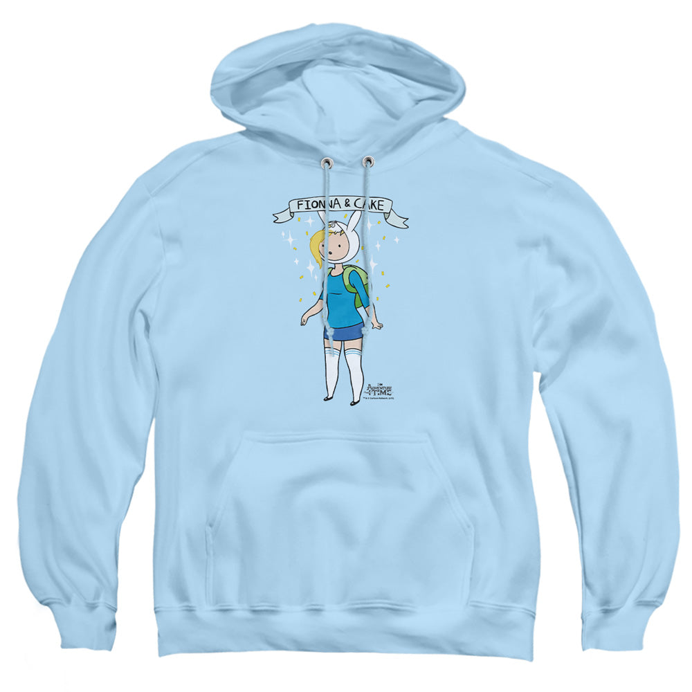 Adventure Time - Fionna & Cake - Adult Pull-over Hoodie - Light Blue