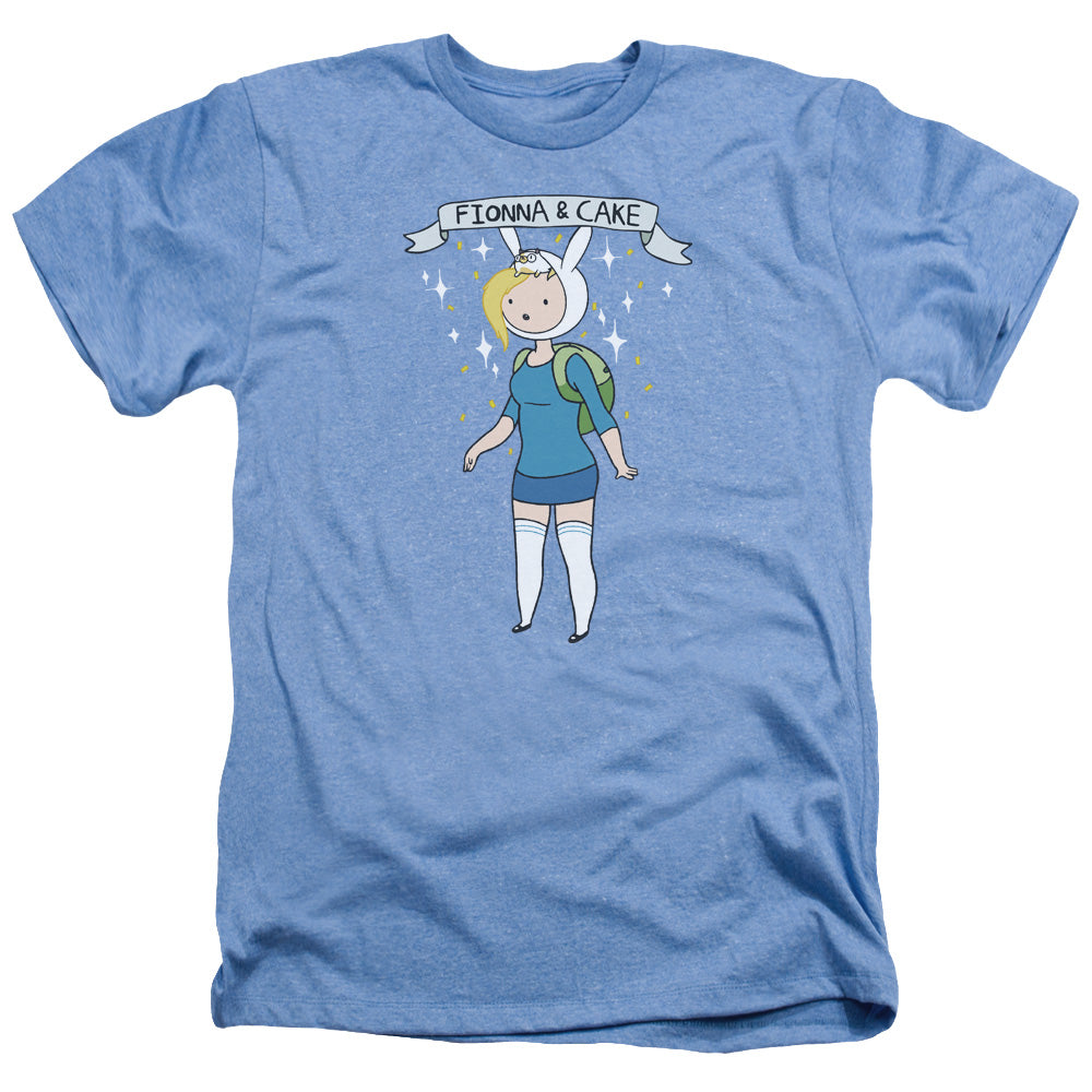 Adventure Time - Fionna & Cake - Adult Heather - Light Blue