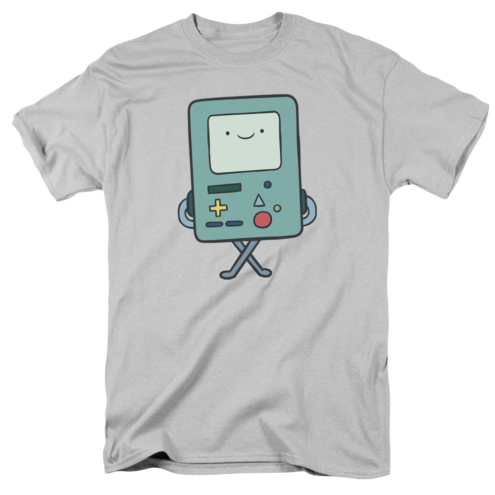 Adventure Time - Bmo - Short Sleeve Adult 18/1 - Silver T-shirt