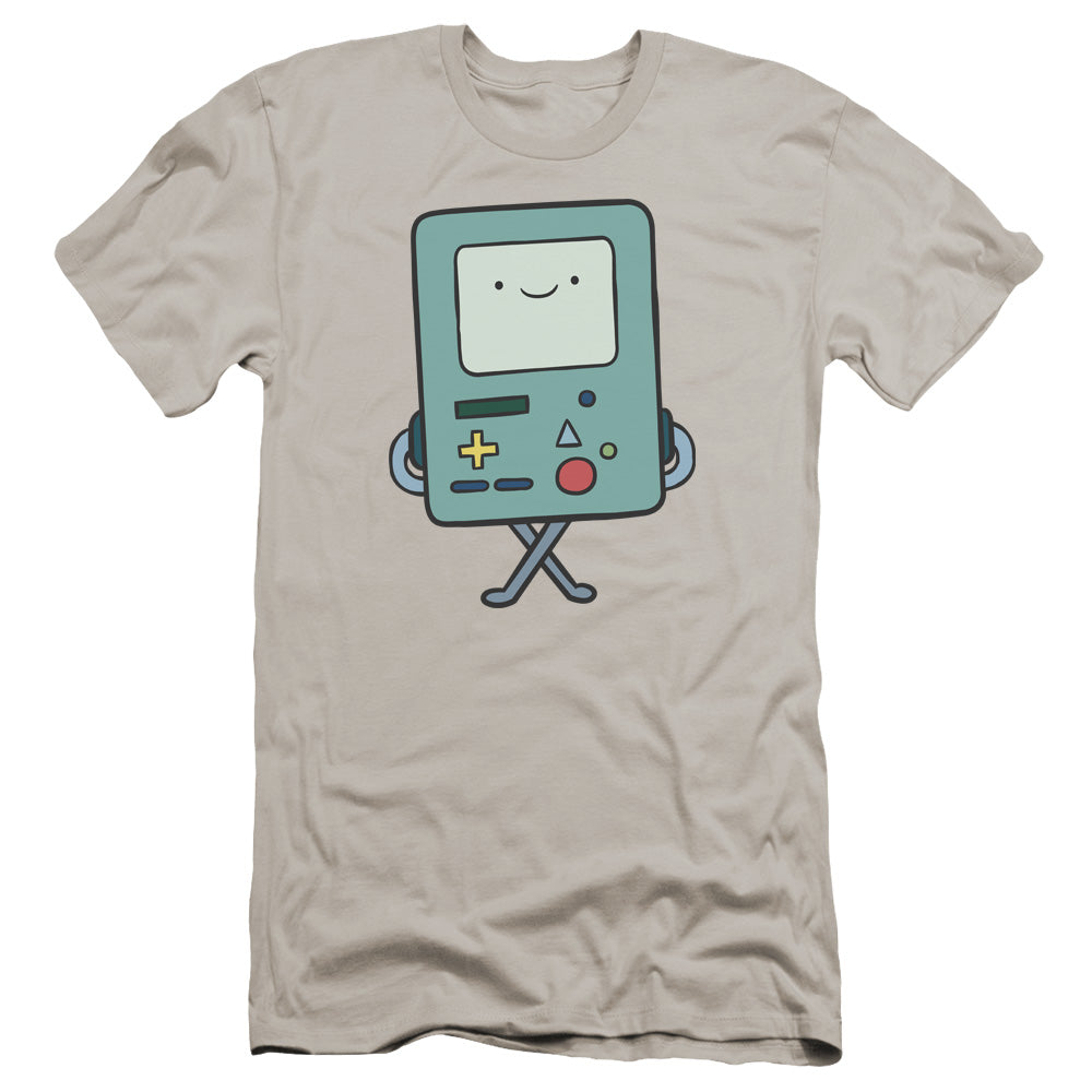 Adventure Time - Bmo-hbo Short Sleeve Adult 30/1 - Silver T-shirt