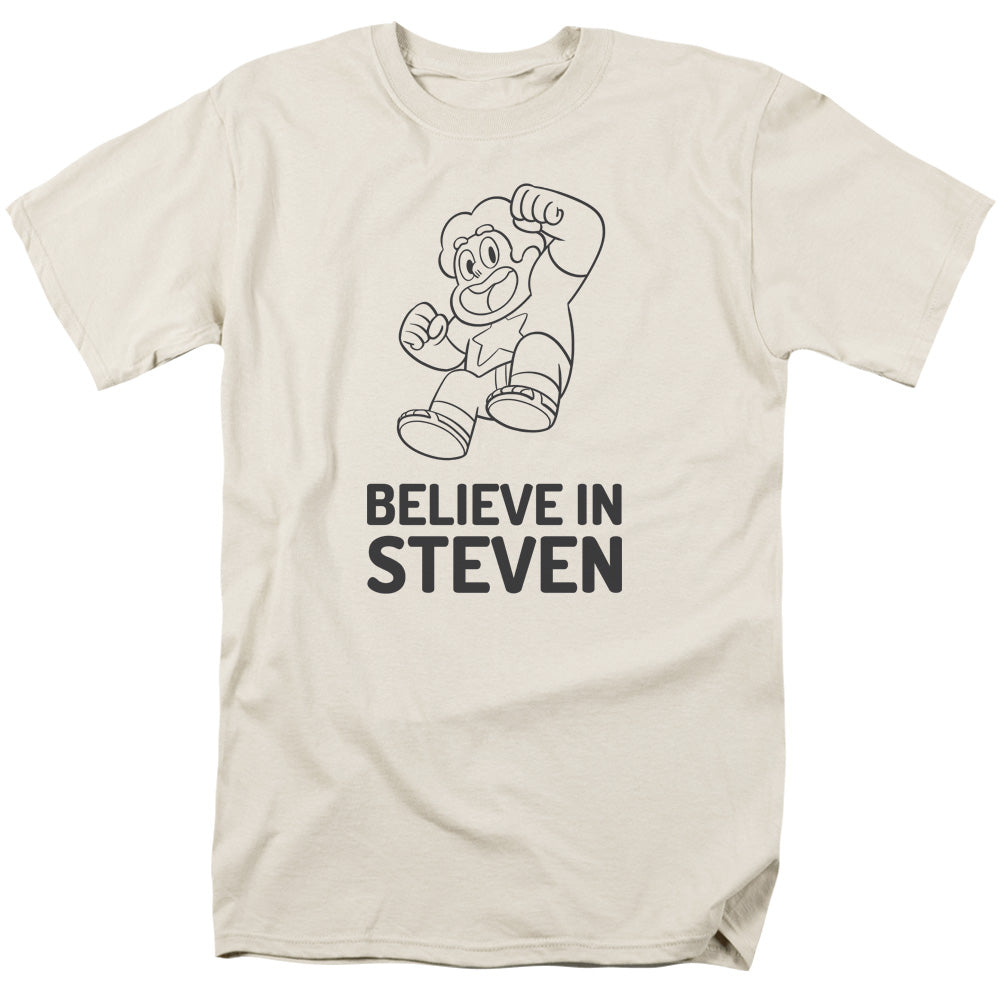 Steven Universe - Believe In Steven - Short Sleeve Adult 18/1 - Cream T-shirt