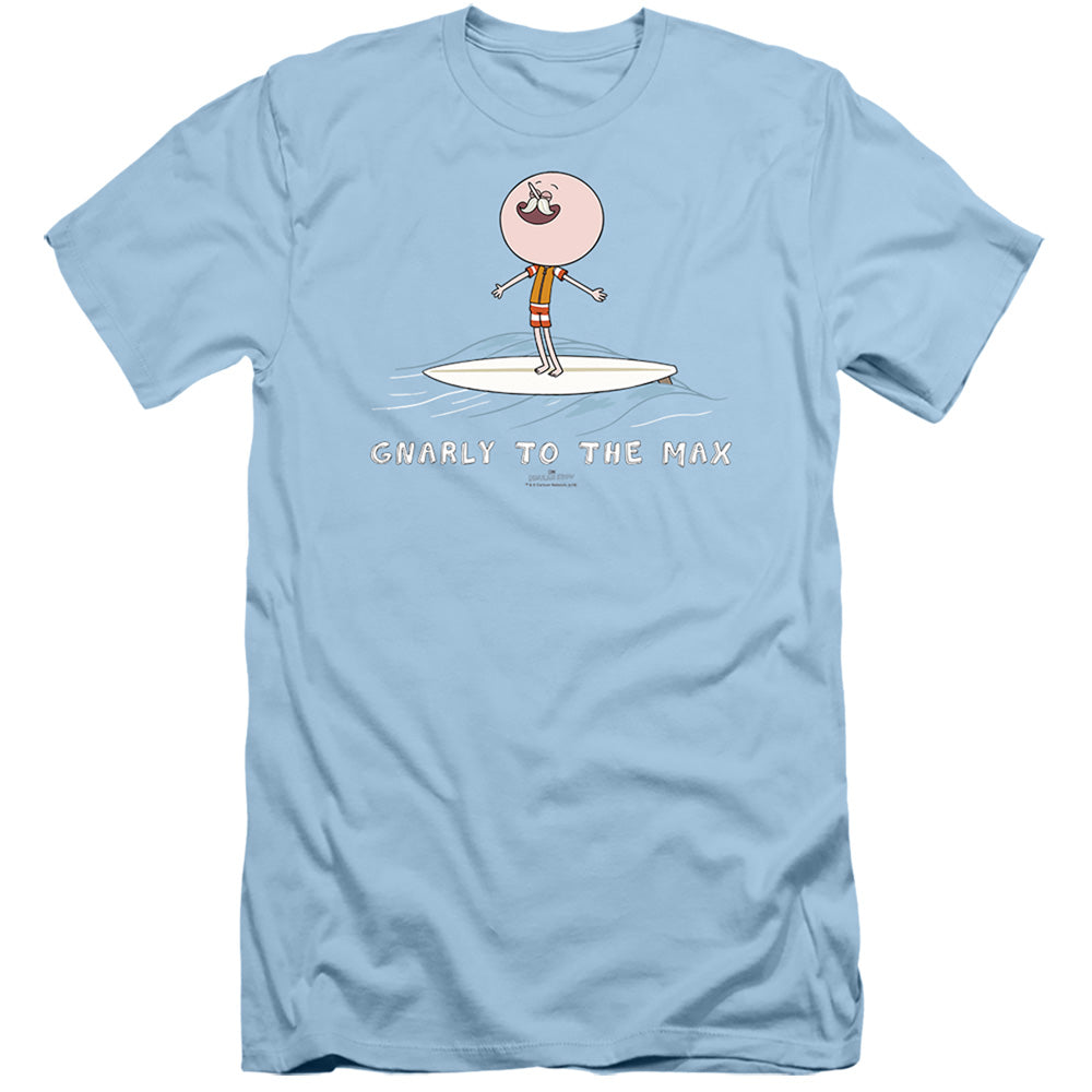 Regular Show - Gnarly - Short Sleeve Adult 30/1 - Light Blue T-shirt