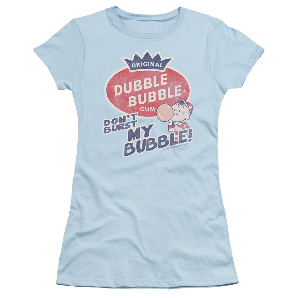 Dubble Bubble - Burst Bubble - Short Sleeve Junior Sheer - Light Blue T-shirt