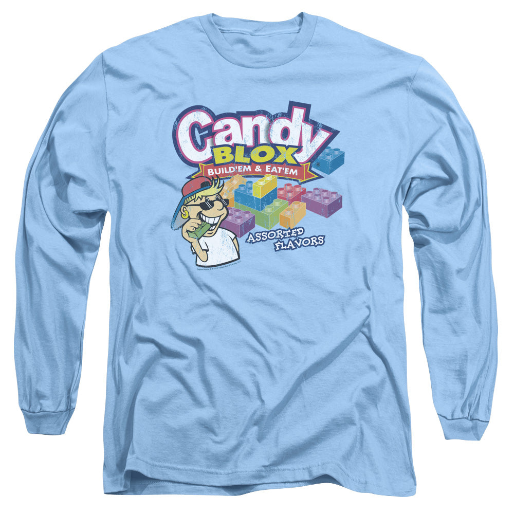 Dubble Bubble - Candy Blox - Long Sleeve Adult 18/1 - Carolina Blue T-shirt