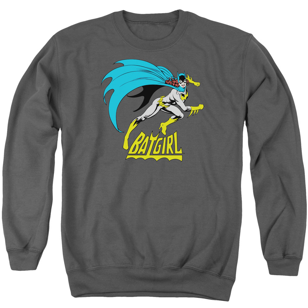 Dc Batgirl - Batgirl Is Hot - Adult Crewneck Sweatshirt - Charcoal