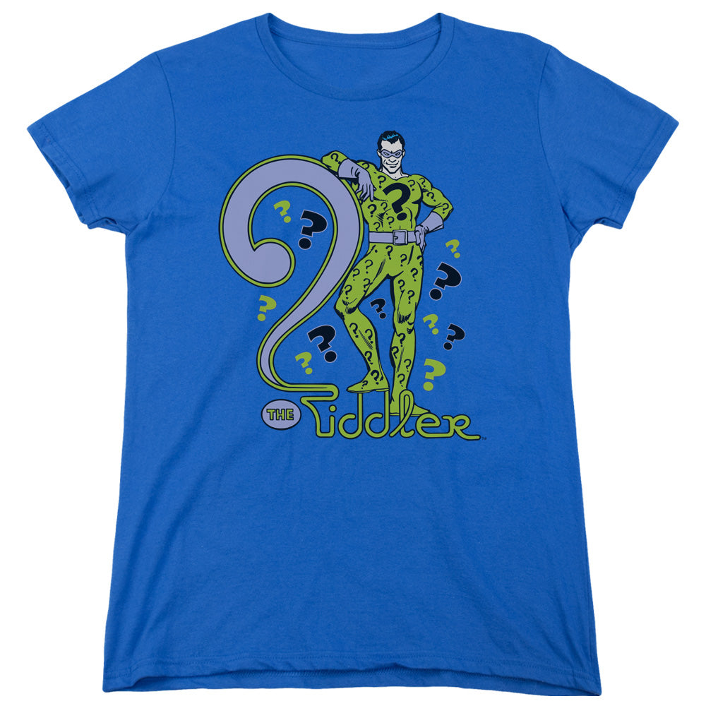 Dc - The Riddler - Short Sleeve Womens Tee - Royal Blue T-shirt