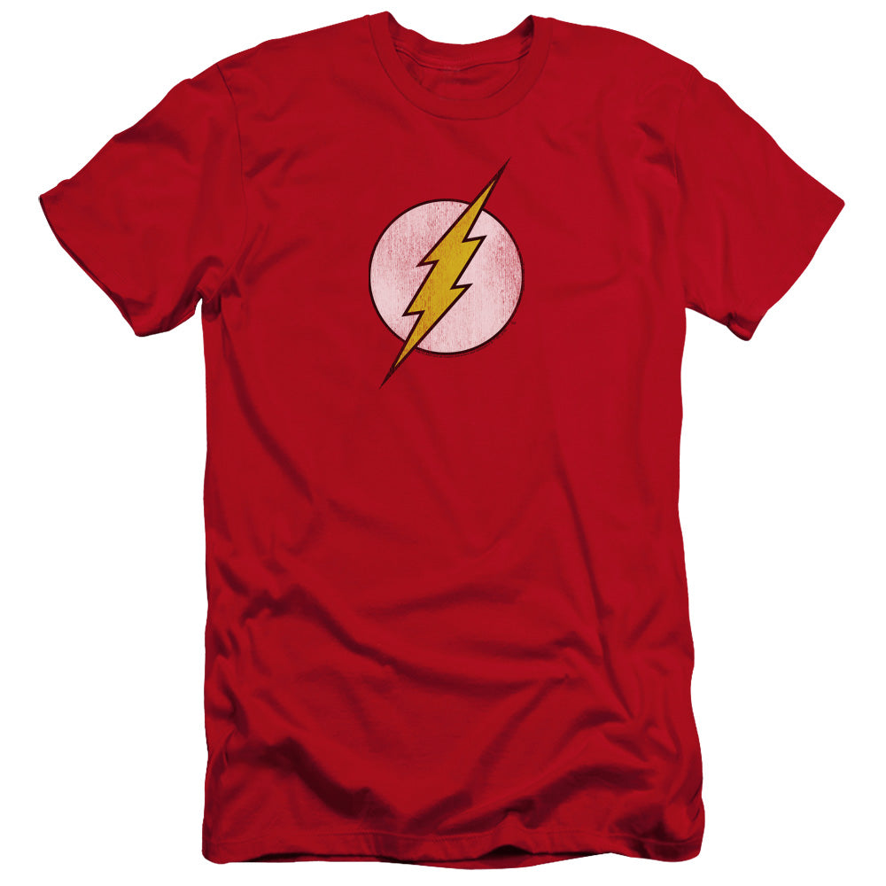 Dc Flash - Flash Logo Distressed-hbo Short Sleeve Adult 30/1 - Red T-shirt