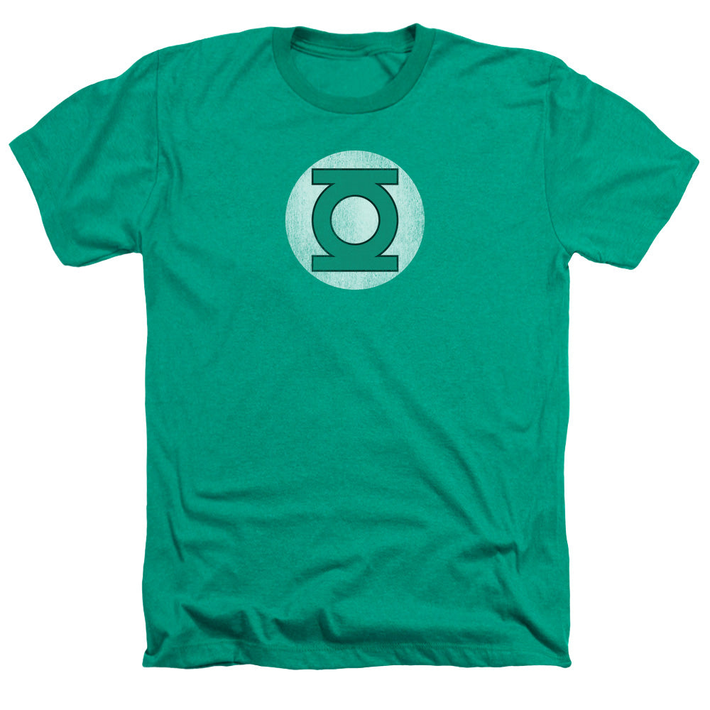 Dc Green Lantern - Green Lantern Logo Distressed - Adult Heather - Kelly Green