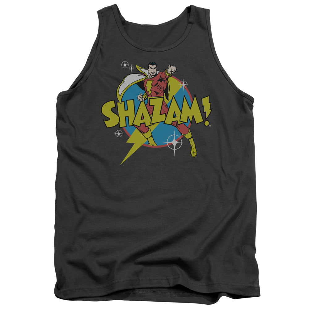 Dc Shazam - Power Bolt - Adult Tank - Charcoal