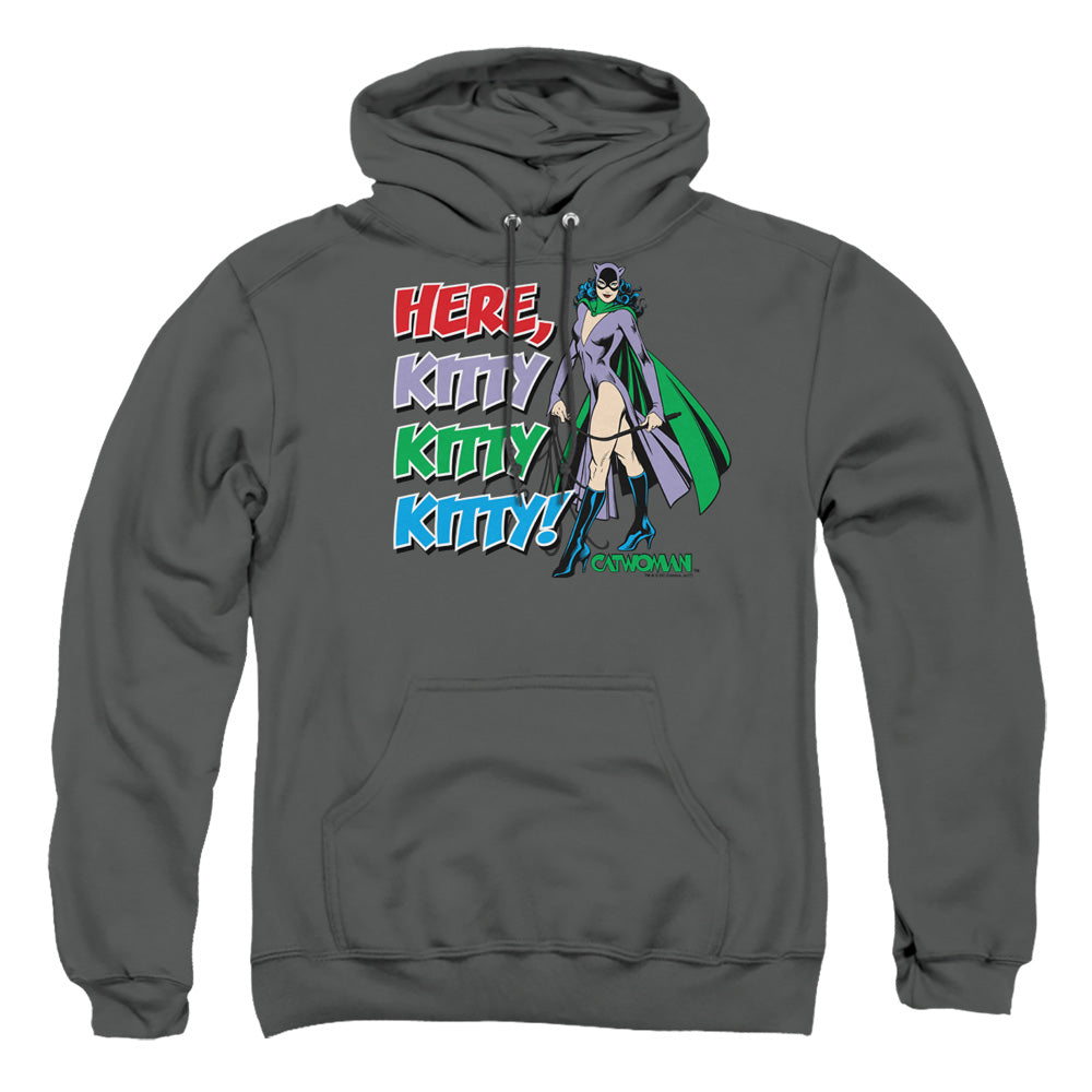 Dc - Here Kitty - Adult Pull-over Hoodie - Charcoal