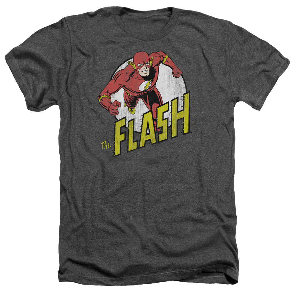 Dc Flash - Run Flash Run - Adult Heather - Charcoal