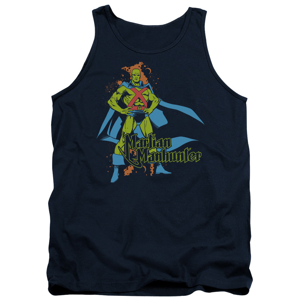 Dc - Martian Manhunter - Adult Tank - Navy