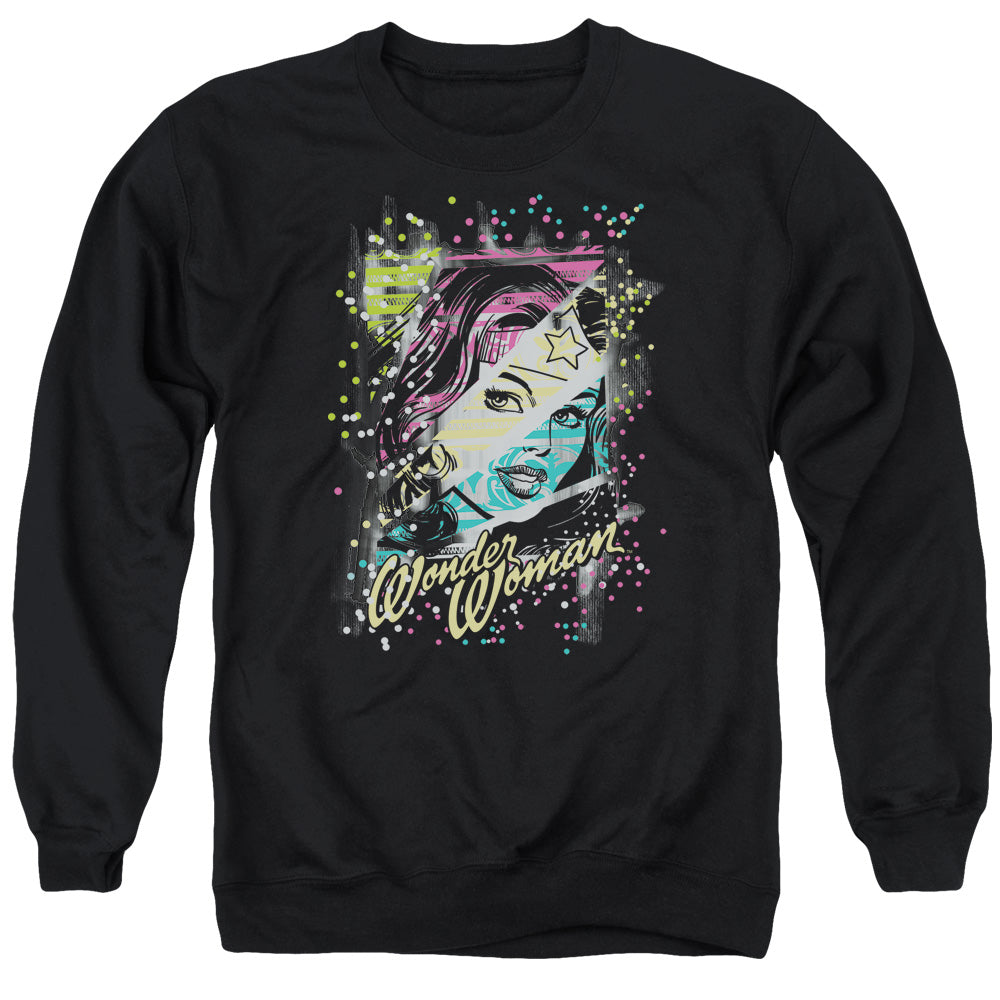 Dc Color Block - Adult Crewneck Sweatshirt - Black