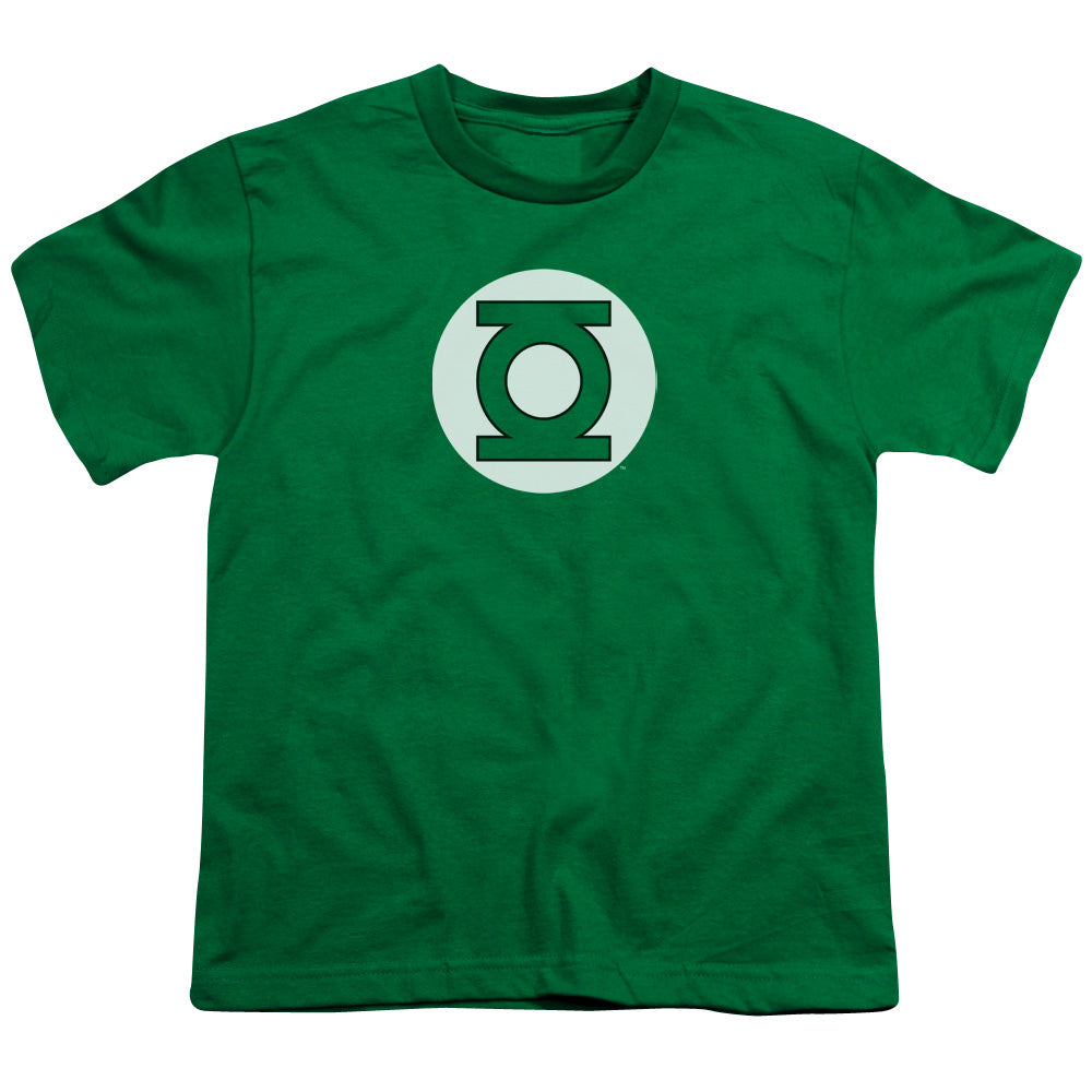 Dc - Green Lantern Logo - Short Sleeve Youth 18/1 - Kelly Green T-shirt