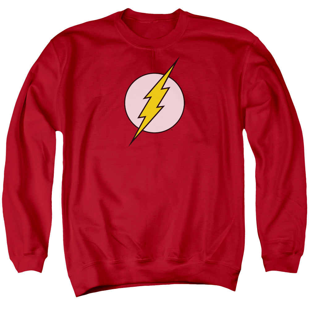 Dc Flash - Flash Logo - Adult Crewneck Sweatshirt - Red