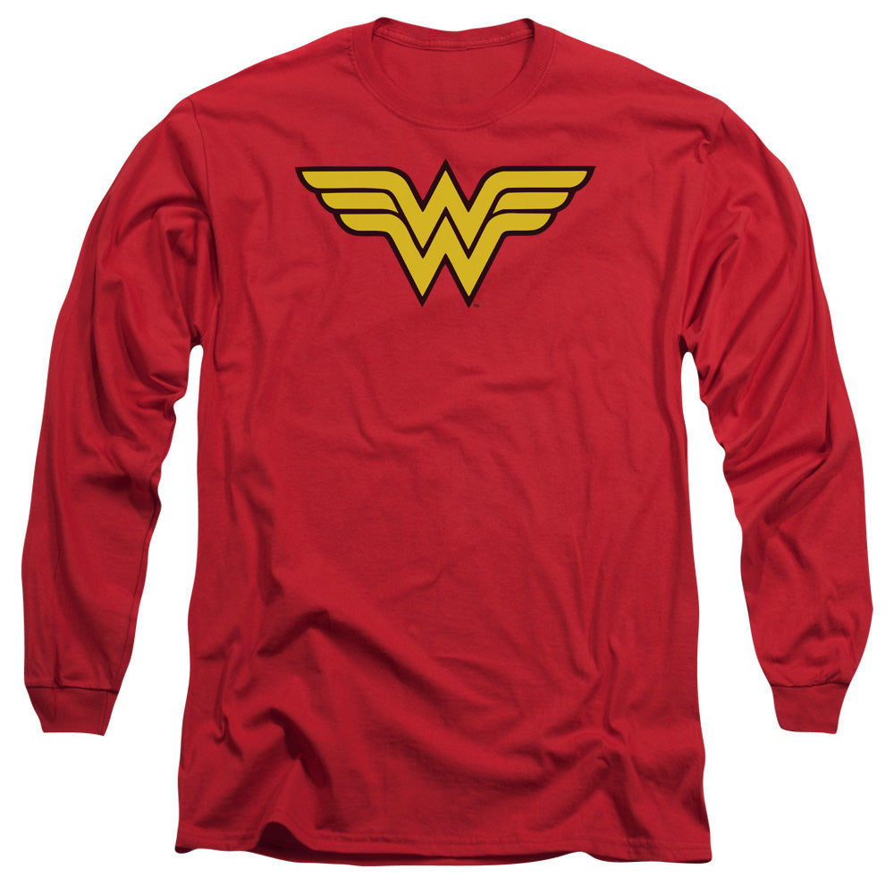 Dc - Wonder Woman Logo - Long Sleeve Adult 18/1 - Red T-shirt