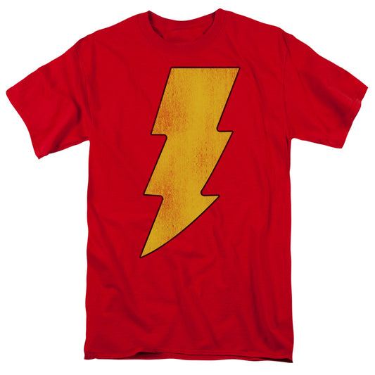 Dc - Shazam Logo Distressed - Short Sleeve Adult 18/1 - Red T-shirt