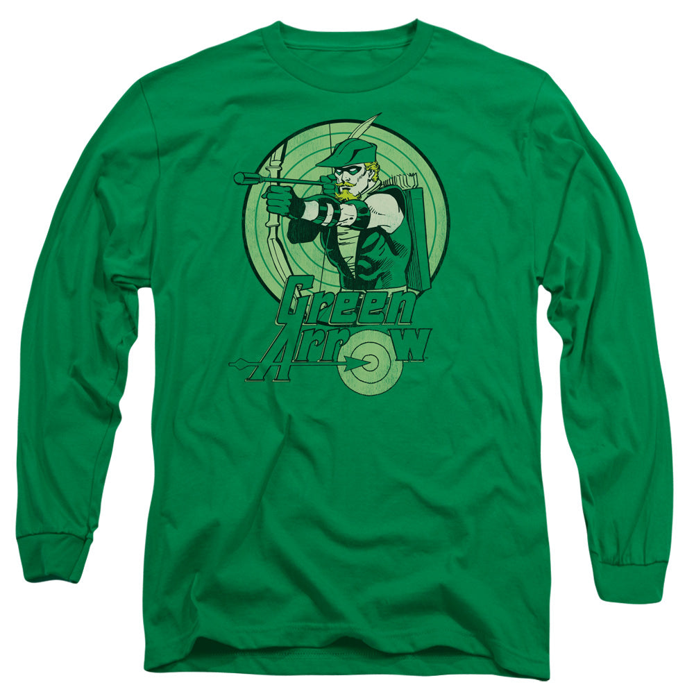 Dc - Green Arrow - Long Sleeve Adult 18/1 - Kelly Green T-shirt