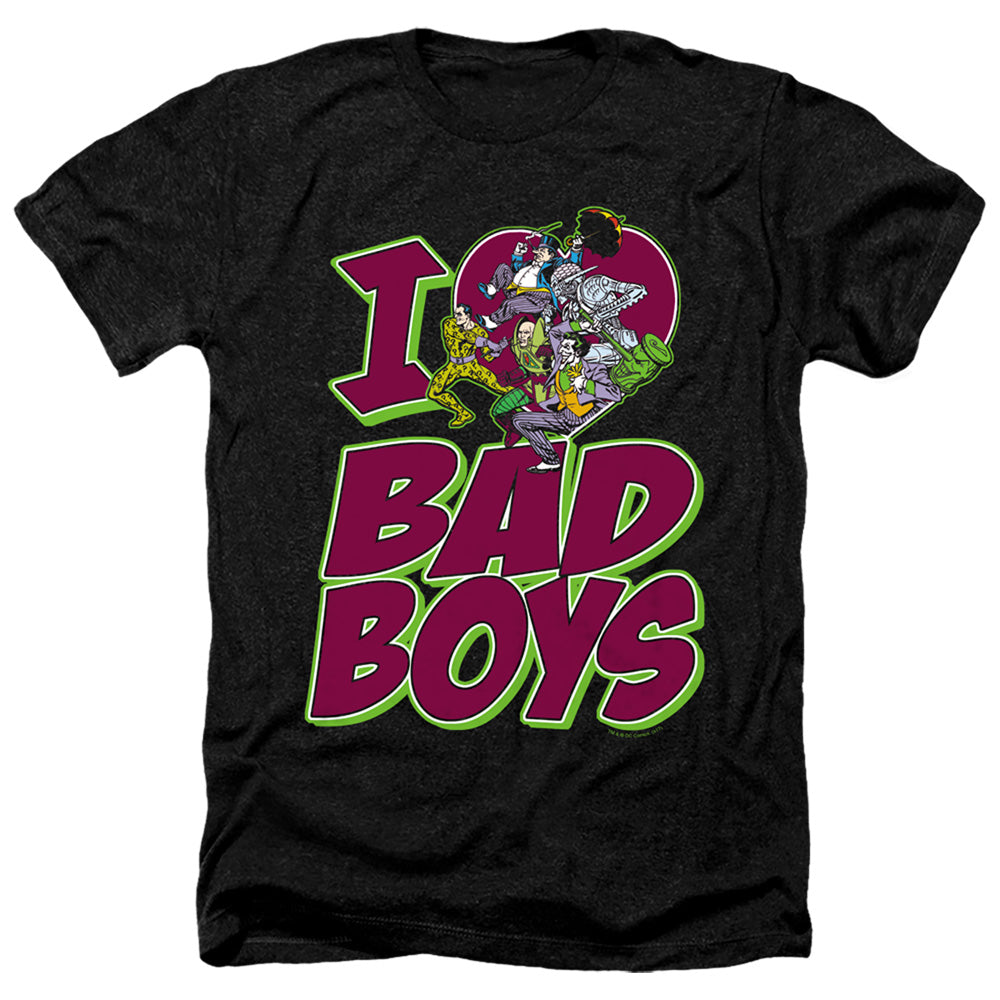 Dc - I Heart Bad Boys - Adult Heather-black