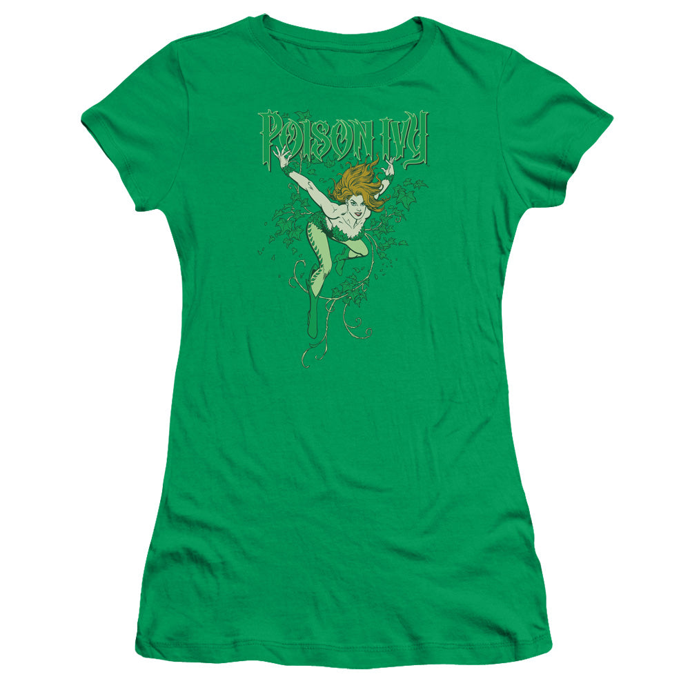 Dc - Poison Ivy - Short Sleeve Junior Sheer - Kelly Green T-shirt