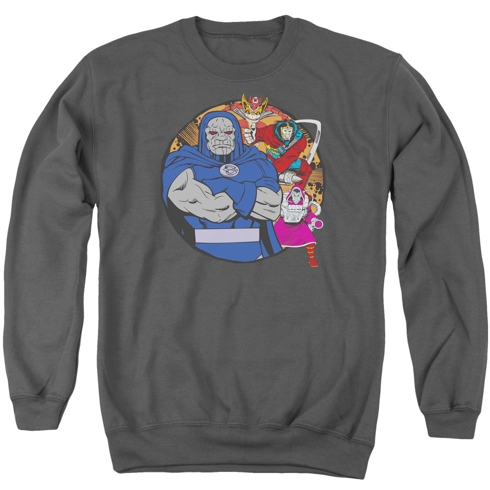 Dc - Apokolips Represent - Adult Crewneck Sweatshirt - Charcoal