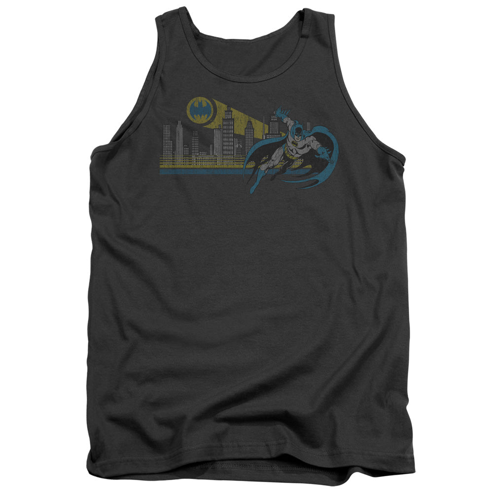 Dc - Gotham Retro - Adult Tank - Charcoal