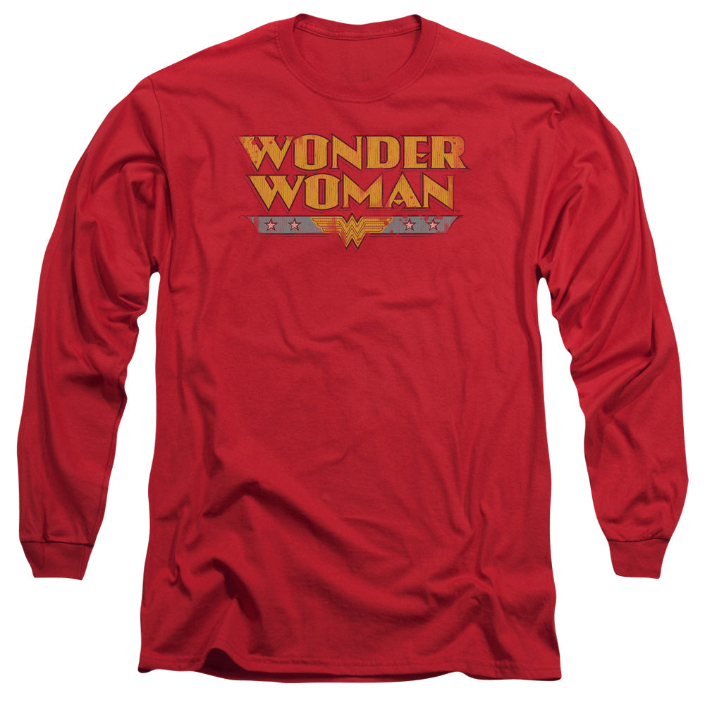 Dc - Wonder Woman Logo - Long Sleeve Adult 18/1 - Red T-shirt